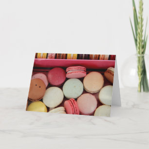 Carte Macarons de différentes couleurs