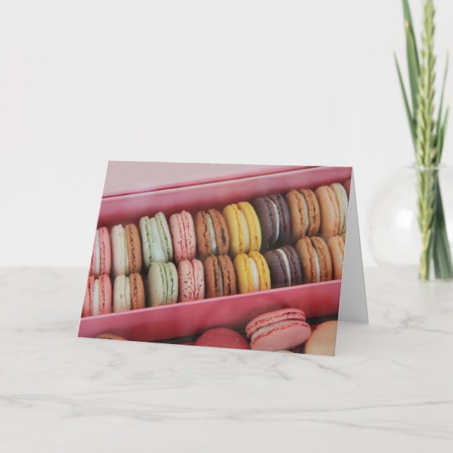 Carte Macarons de différentes couleurs (Devant)