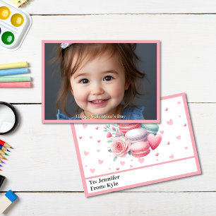 Carte Macarons rose mignon Photo Salle de classe Saint-V
