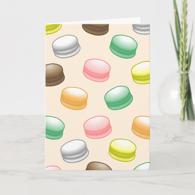 Carte Macarons sucrés et colorés (Devant)