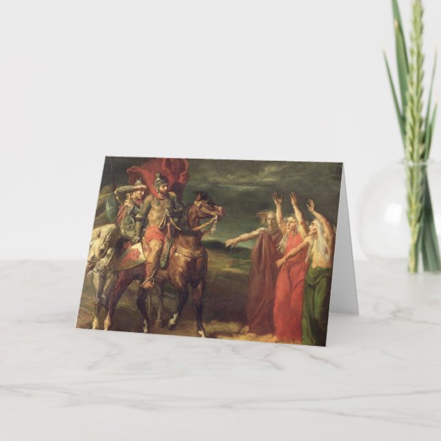 Carte Macbeth et les trois sorcières, 1855 (Devant)