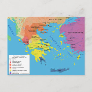 Carte Macedon à la mort de Philip II 336 B.C.
