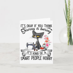 Carte Machine à coudre Artisanat Quilting Chat d'égout C