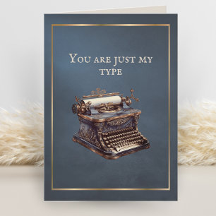 Carte Machine à écrire antique Vous êtes juste mon type
