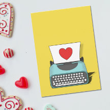 Machine à écrire vintage avec Saint-Valentin cœur