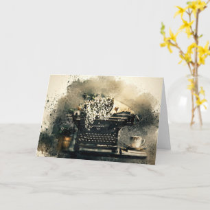Carte Machine à écrire vintage pour toutes occasions Car