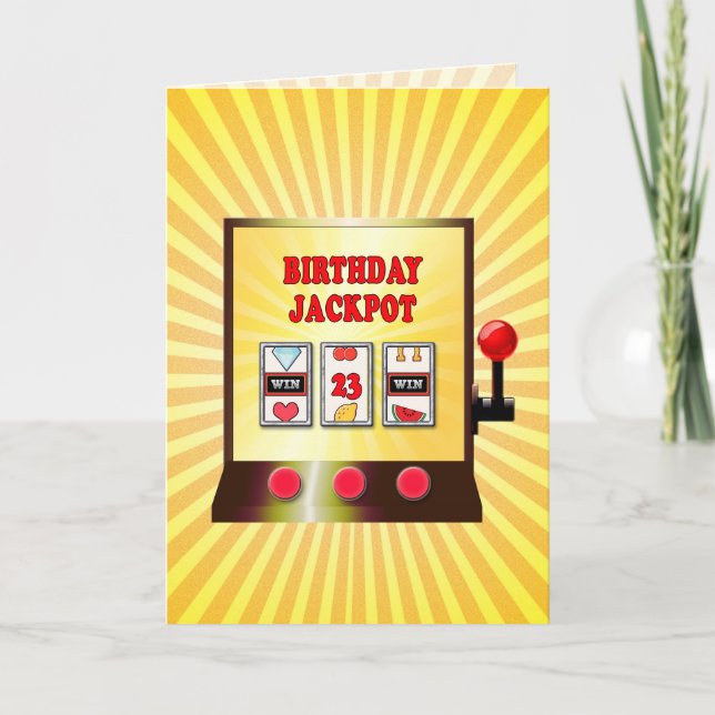Carte machine à sous 23e anniversaire (Devant)