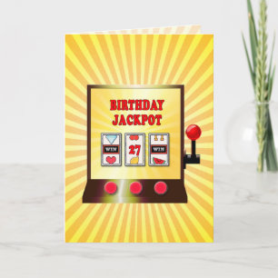 Carte machine à sous 27e anniversaire