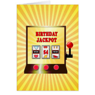 Carte machine à sous 54e anniversaire