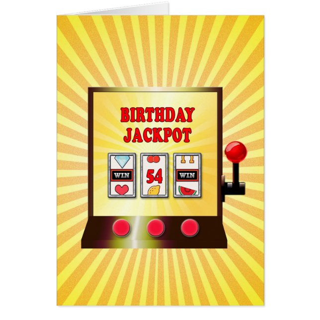 Carte machine à sous 54e anniversaire (Devant)