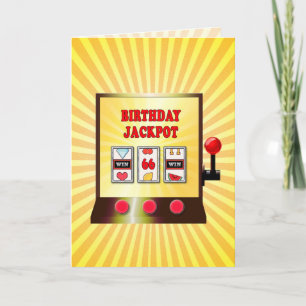 Carte machine à sous 66e anniversaire