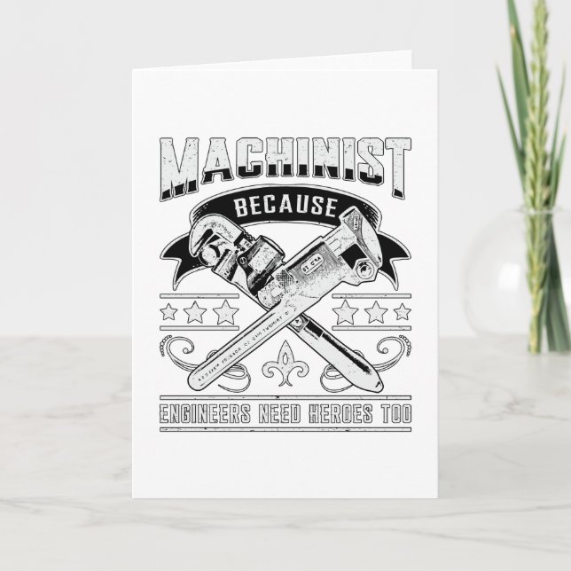 Carte Machiniste CNC Machiniste Emploi de machine Cadeau (Devant)