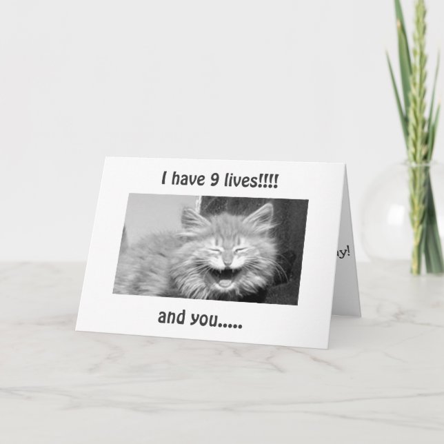 CARTE MAD CAT DIT PROFITER DE VOTRE ANNIVERSAIRE DE COLL (Devant)