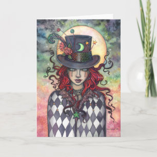 Carte Mad Hatter Girl Mysterious Imaginaire Art