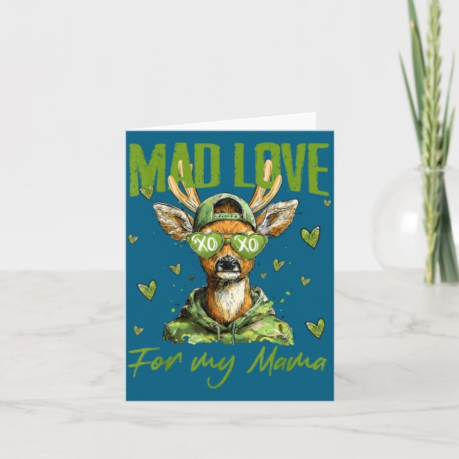 Carte Mad Retro Love For My Mama Deer Hunting Happy Vale (Devant)
