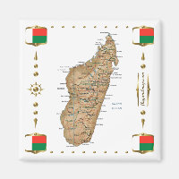 Carte Madagascar + Indicateurs Magnet