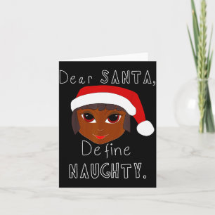 Carte Madame Claus noire Santa Définition Naughty Famill