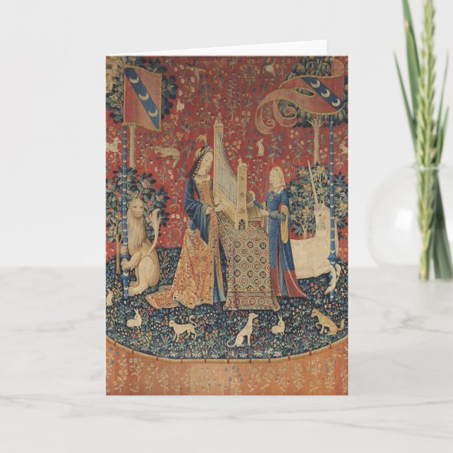 Carte Madame et la licorne : 'Hearing (Devant)