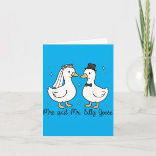 Carte Madame et Monsieur Silly Goose Fête de Mariage Drô