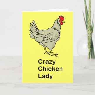 Carte Madame folle de poulet