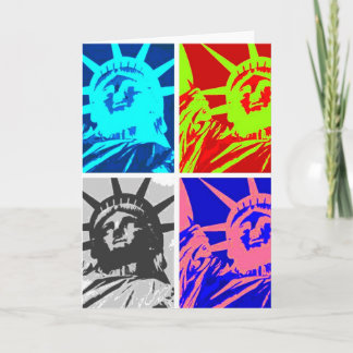 Carte Madame Liberty New York City d'art de bruit