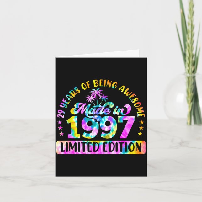 Carte Made In 1997 Limited Edition 29 Birthday 29 Year O (Devant)
