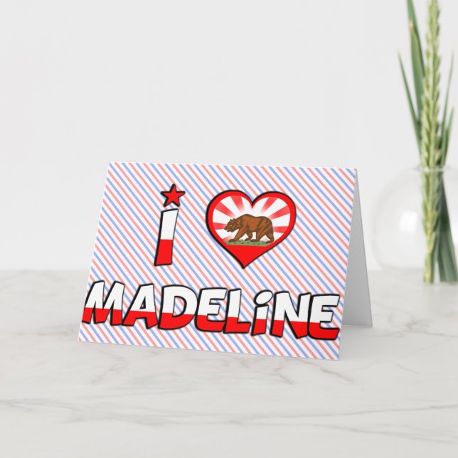Carte Madeline, CA (Devant)