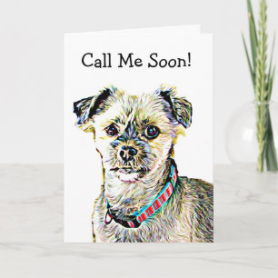 Carte Mademoiselle, drôle Shitzu Dog Card