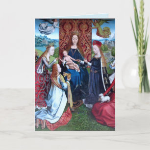 Carte Madone et Enfant avec 3 Saints (détail; M 070)