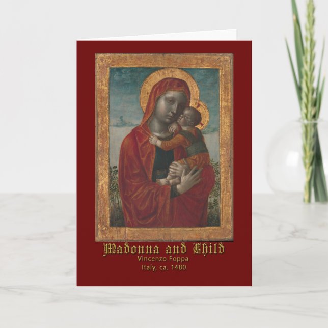 Carte Madone et Enfant de Vincenzo Foppa (Devant)