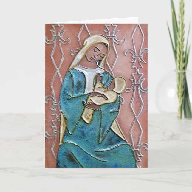 Carte Madonna assis de Fleur de Lys (Devant)