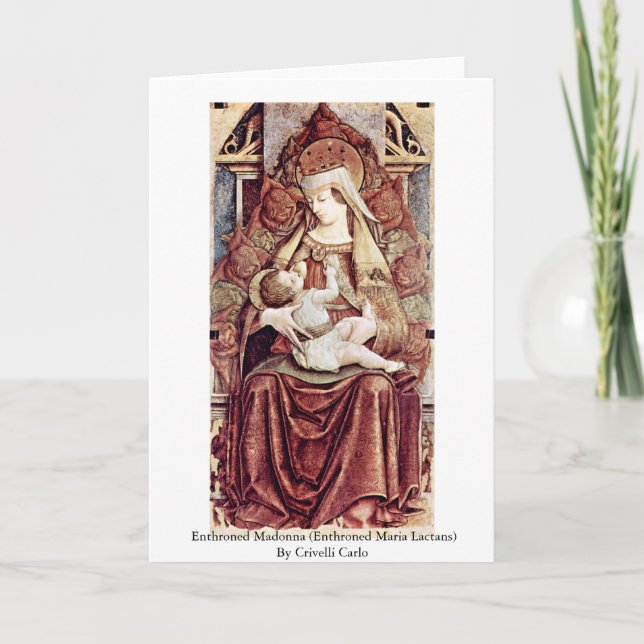 Carte Madonna couronné (Maria couronnée Lactans) (Devant)