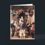 Carte Madonna del Baldacchino - Raphael - c1506<br><div class="desc">Montrez aux gens votre style et votre raffinement avec cette reproduction d'une oeuvre d'art fine intitulée "Madonna del Baldacchino" de Raphael. Portrait de Marie et du bébé Jésus Christ. Peint vers 1506.</div>