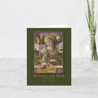 Carte Madonna et salutation de Carlo Crivelli d'enfant