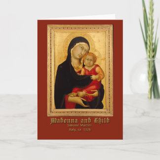 Carte Madonna et salutation de Simone Martini d'enfant