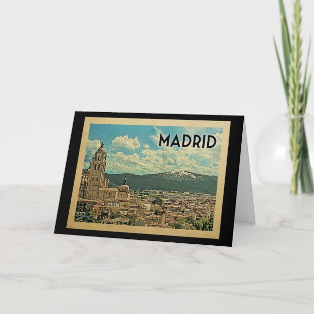 Carte Madrid Espagne Vintage voyage (Devant)