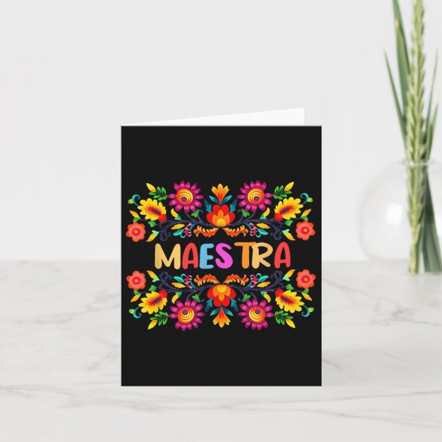 Carte Maestra Cinco De Mayo Enseignant espagnol mexicain (Devant)