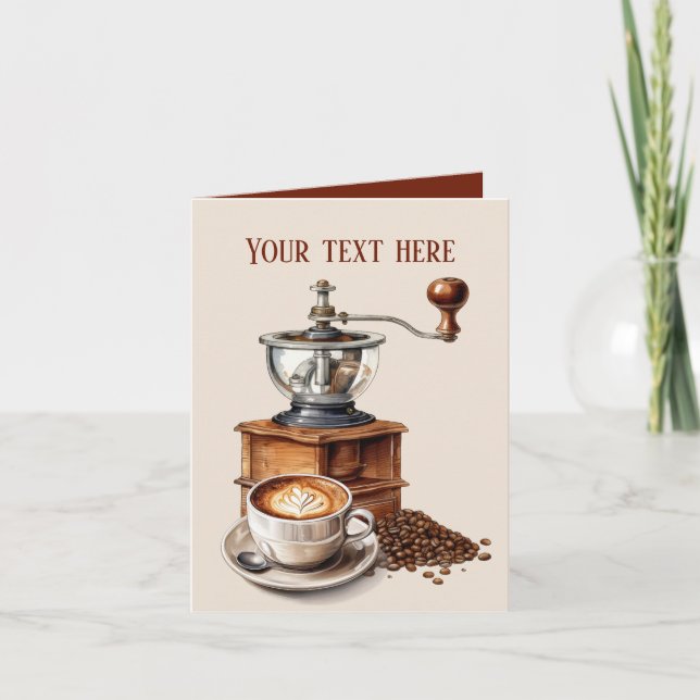 Carte Magasin de café mignon n'importe quel but ajouter  (Devant)