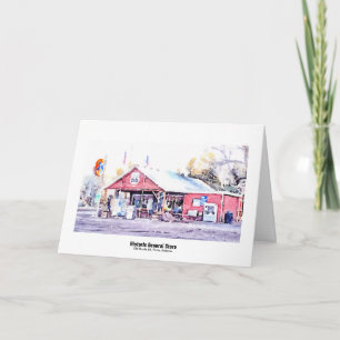 Carte Magasin général de l'Historic Route 66 Aquarelle