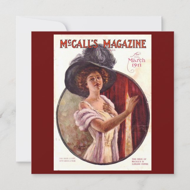 Carte Magazine vintage McCall Mars 1911 (Devant)