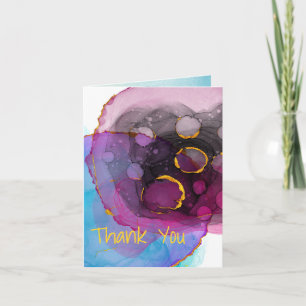 Carte Magenta Bleu et Or Merci, Adresse au Dos