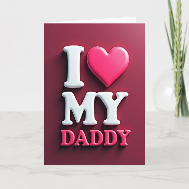 Carte Magenta J'aime mon papa (Devant)