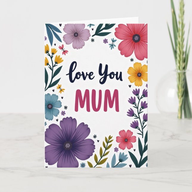Carte Magenta Love You Mum Card (Devant)