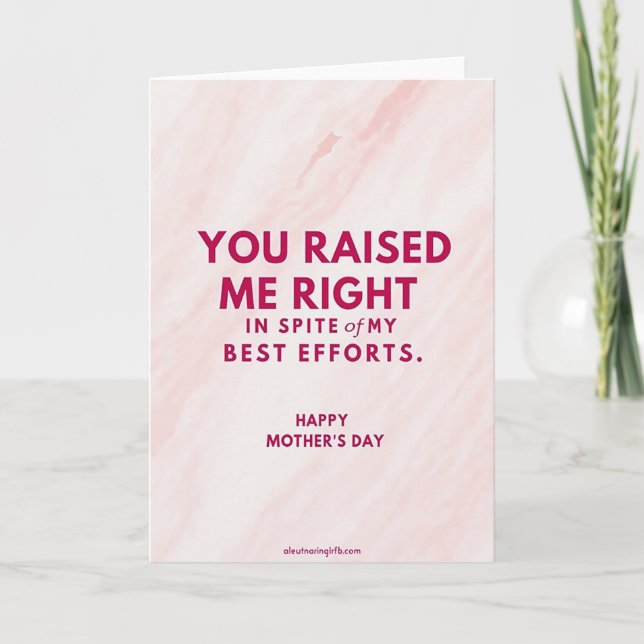 Carte Magenta Mothers Day Message Card (Devant)