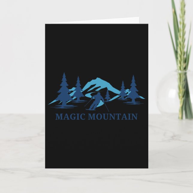 Carte Magic Mountain Vermont Station de ski Ski Ski (Devant)