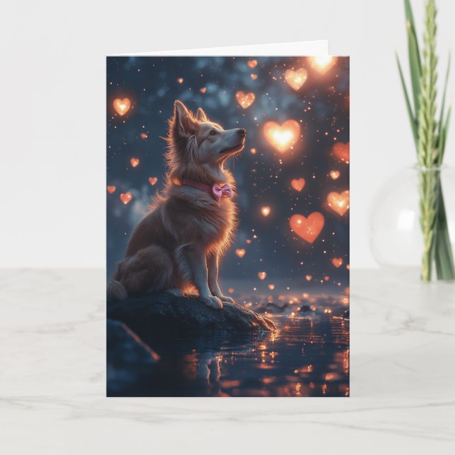 Carte Magical Australian Kelpie Valentine's Day (Devant)