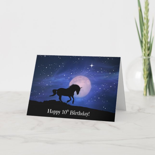 Carte Magical Happy 10th Birthday Card Unicorn (Devant)