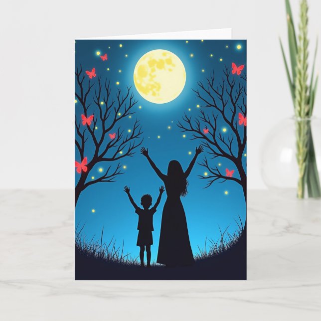 Carte Magical Moonlit Night Scene Card (Devant)