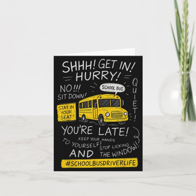 Carte Magical School Bus Driver Last Day Of School Bus D (Devant)