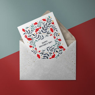 Carte Magical Watercolor Garden Mère's Day Card